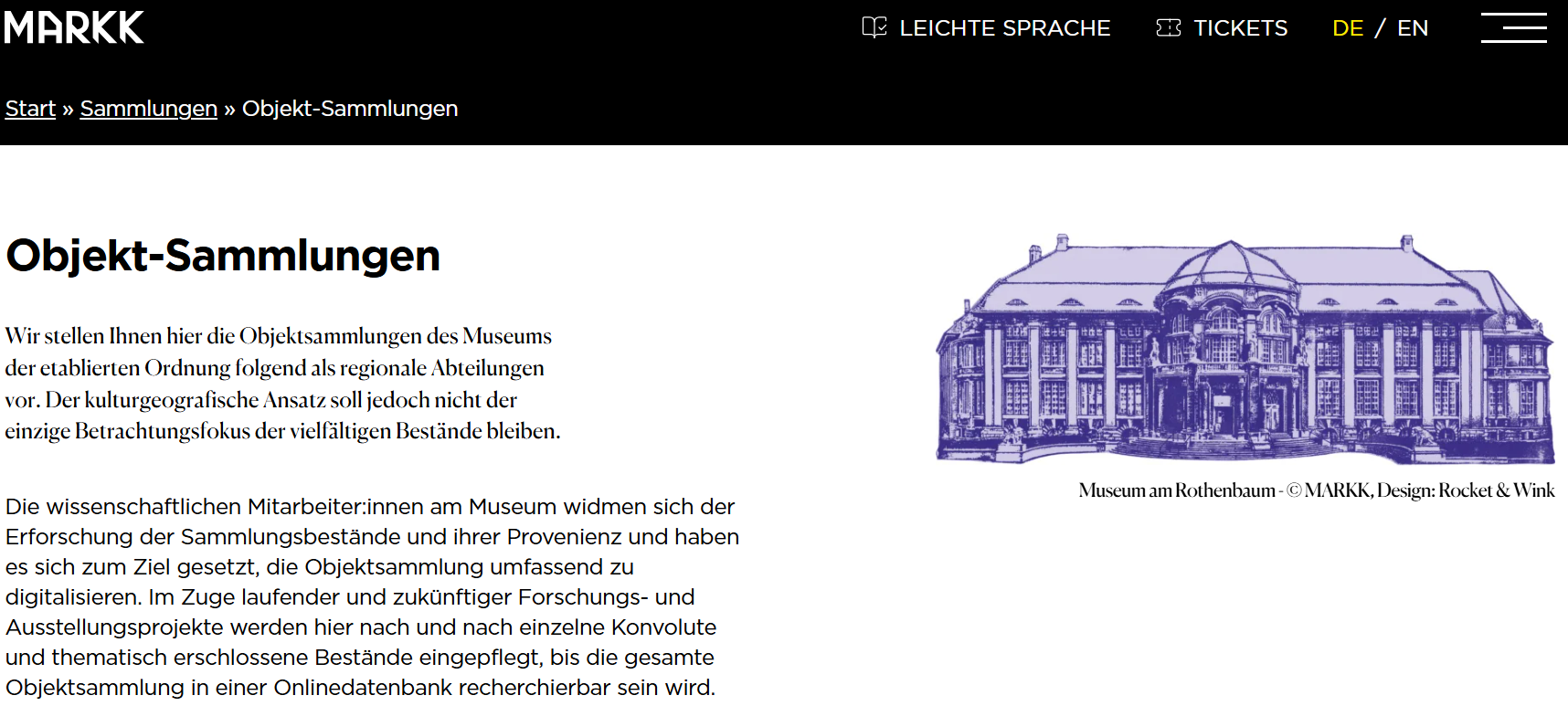 Preview of the Hamburg's online collection page